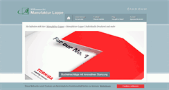 Desktop Screenshot of manufaktur-lappe.de